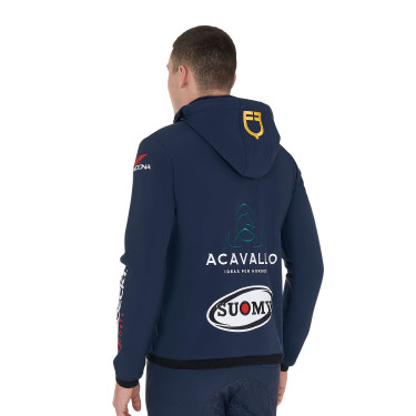 Chaqueta softshell para hombre Equestro New Style Multilogo Americana marina Azul marino