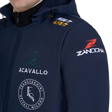 Chaqueta softshell para hombre Equestro New Style Multilogo Americana marina Azul marino