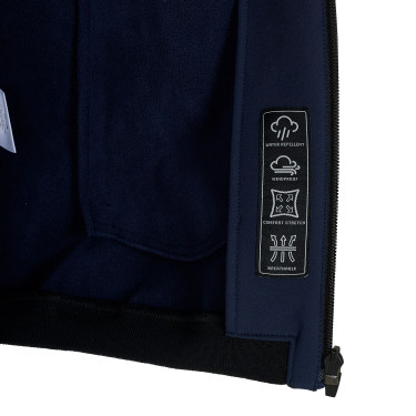 Chaqueta softshell para hombre Equestro New Style Multilogo Americana marina Azul marino