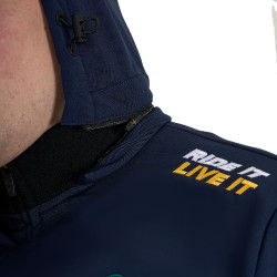 Chaqueta softshell para hombre Equestro New Style Multilogo Americana marina Azul marino