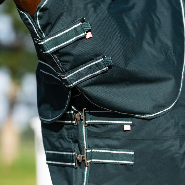 Manta de paddock Imperial Riding Basic con cuello desmontable 300 g Verde