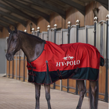 Manta de paddock HV Polo Essential 50gr Rosa roja
