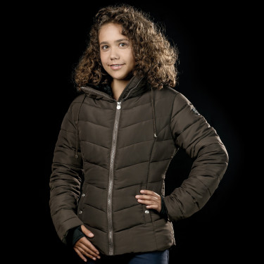 Parka para mujer KERAVA Flags & Cup Gris pardo Marr&amp;amp;amp;oacute;n