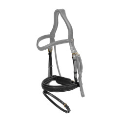 Muserola media trenzada con cierre pull-back Dy'on Negro