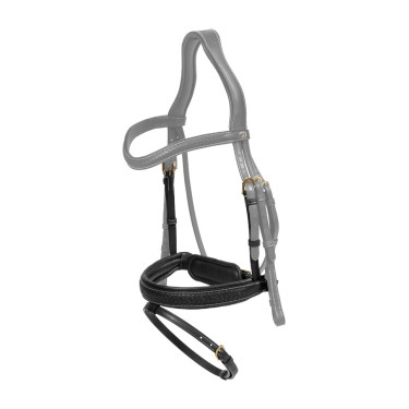 Muserola media trenzada con cierre pull-back Dy'on Negro