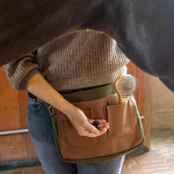 Bolsa de cinturón Grooming Deluxe by Kentucky Canvas para trenzar Caqui Kaki