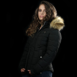 Parka VAASA mujer Flags & Cup Negro Parka VAASA mujer Flags & Cup Negro