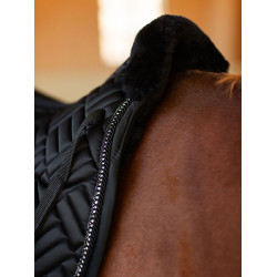 Manta de doma Equestrian Stockholm de borreguillo sintético Crystal Negro Manta de doma Equestrian Stockholm de borreguillo sintético Crystal Negro