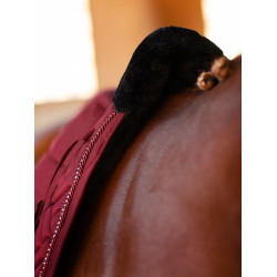 Manta de doma Equestrian Stockholm de borreguillo sintético Crystal Burdeos