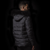 Parka QUEBEC hombre Flags & Cup Brezo gris / negro Parka QUEBEC hombre Flags & Cup Brezo gris / negro