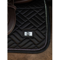 Manta de silla Equestrian Stockholm Jumping de borreguillo sintético Crystal Negro Manta de silla Equestrian Stockholm Jumping de borreguillo sintético Crystal Negro