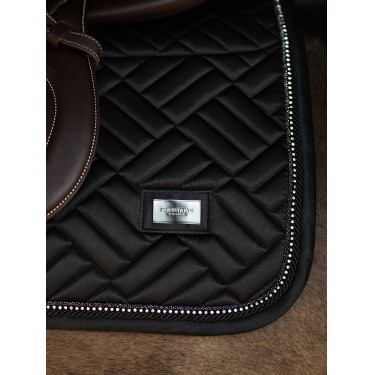 Manta de silla Equestrian Stockholm Jumping de borreguillo sintético Crystal Negro Manta de silla Equestrian Stockholm Jumping de borreguillo sintético Crystal Negro