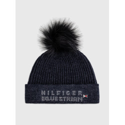 Gorro con pompón Tommy Hilfiger Equestrian Ottawa Cielo del desierto Azul
