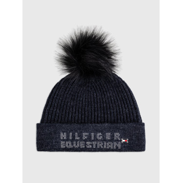 Gorro con pompón Tommy Hilfiger Equestrian Ottawa Cielo del desierto Azul