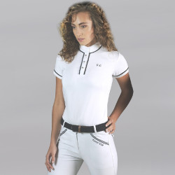 Polo CANDIBA MC mujer Flags & Cup Blanco