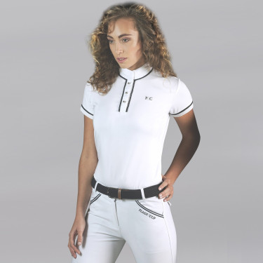 Polo CANDIBA MC mujer Flags & Cup Blanco