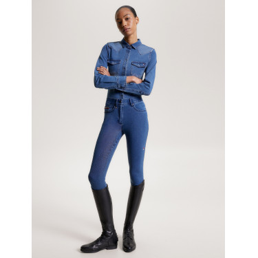 Camisa vaquera Tommy Hilfiger Equestrian stretch Woodside para mujer Herencia Azul Camisa vaquera Tommy Hilfiger Equestrian stretch Woodside para mujer Herencia Azul