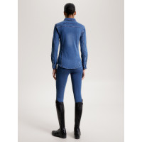 Camisa vaquera Tommy Hilfiger Equestrian stretch Woodside para mujer Herencia Azul