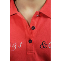 Polo infantil HEREDIA Flags & Cup Coral Rojo