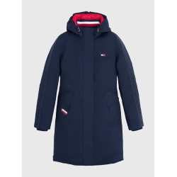 Parka larga Tommy Hilfiger Equestrian Oregon mujer Cielo del desierto Azul