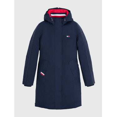 Parka larga Tommy Hilfiger Equestrian Oregon mujer Cielo del desierto Azul