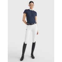 Polo de competición Tommy Hilfiger Equestrian de manga corta para mujer Blanco óptico Polo de competición Tommy Hilfiger Equestrian de manga corta para mujer Blanco óptico