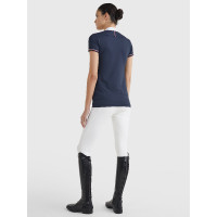 Polo de competición Tommy Hilfiger Equestrian de manga corta para mujer Blanco óptico Polo de competición Tommy Hilfiger Equestrian de manga corta para mujer Blanco óptico