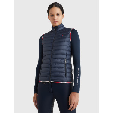 Chaleco sin mangas Tommy Hilfiger Equestrian para mujer, ligero, de plumón reciclado Cielo del desierto Azul Chaleco sin mangas Tommy Hilfiger Equestrian para mujer, ligero, de plumón reciclado Cielo del desierto Azul
