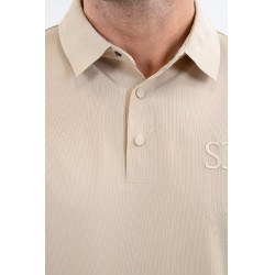 Polo SG x Harcour Nino homme Lino Beige Polo SG x Harcour Nino homme Lino Beige