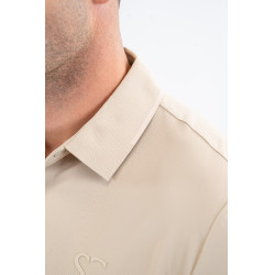 Polo SG x Harcour Nino homme Lino Beige Polo SG x Harcour Nino homme Lino Beige