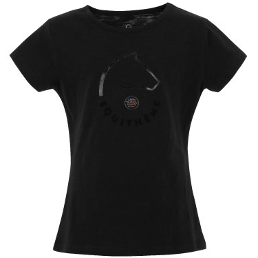 Camiseta infantil EQUITHÈME 'Claire' Negro Camiseta infantil EQUITHÈME 'Claire' Negro