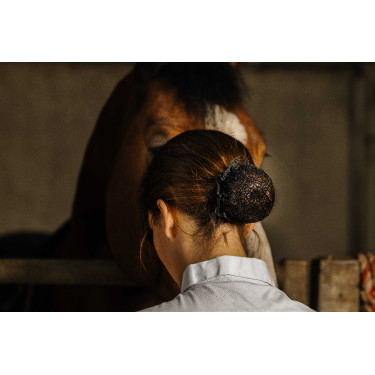 Red para el cabello EQUITHEME Floral Negro