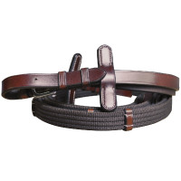 Riendas de lona con topes Lexington 19 mm Negro