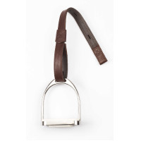 Correas de estribo Bates de cuero/sintético con ganchos