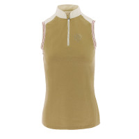 Camiseta Polo EQUITHÈME, sin mangas Gris pardo Marrón