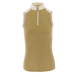 Camiseta Polo EQUITHÈME, sin mangas Gris pardo Marrón