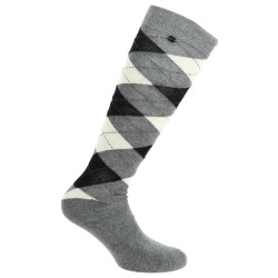 Calcetines Equi-Theme Argyle señora Gris / crudo