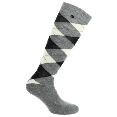 Calcetines Equi-Theme Argyle señora Gris / crudo