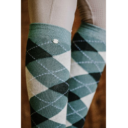 Calcetines Equi-Theme Argyle señora Verde salvia / antracita
