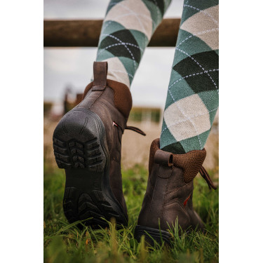 Calcetines Equi-Theme Argyle señora Verde salvia / antracita