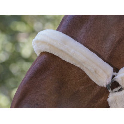 Cabezada Norton Full de borreguillo sintético Negro / crudo