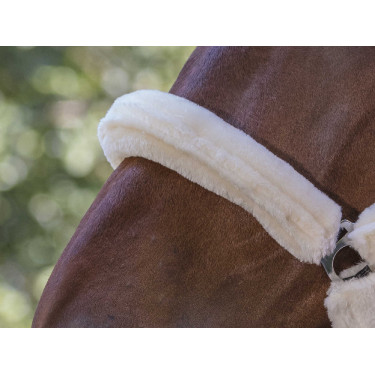 Cabezada Norton Full de borreguillo sintético Negro / crudo