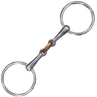 Filete 2 anillos Double Brisure Privilege Equitation Acero inoxidable / cobre oliva