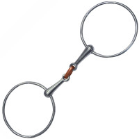 Filete grandes anillos doble partido Privilege Equitation Acero inoxidable / cobro