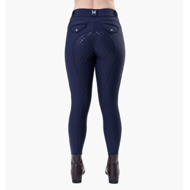 Pantalón de equitación Horseware Flexfit invierno full grip mujer Marino Azul marino