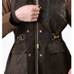 Abrigo encerado Horseware 40 años mujer Castaño herencia / verde Rambo Abrigo encerado Horseware 40 años mujer Castaño herencia / verde Rambo