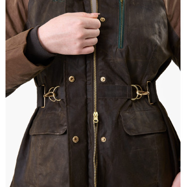 Abrigo encerado Horseware 40 años mujer Castaño herencia / verde Rambo Abrigo encerado Horseware 40 años mujer Castaño herencia / verde Rambo