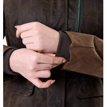 Abrigo encerado Horseware 40 años mujer Castaño herencia / verde Rambo Abrigo encerado Horseware 40 años mujer Castaño herencia / verde Rambo