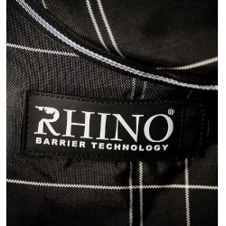 Manta Horseware Rhino Turnout Bundle con forro de 0 g y 200 g Cuadros negros / negro y blanco