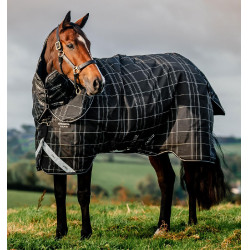 Manta Horseware Rhino Turnout Bundle con forro de 0 g y 200 g Cuadros negros / negro y blanco Motifs Manta Horseware Rhino Turnout Bundle con forro de 0 g y 200 g Cuadros negros / negro y blanco Motifs